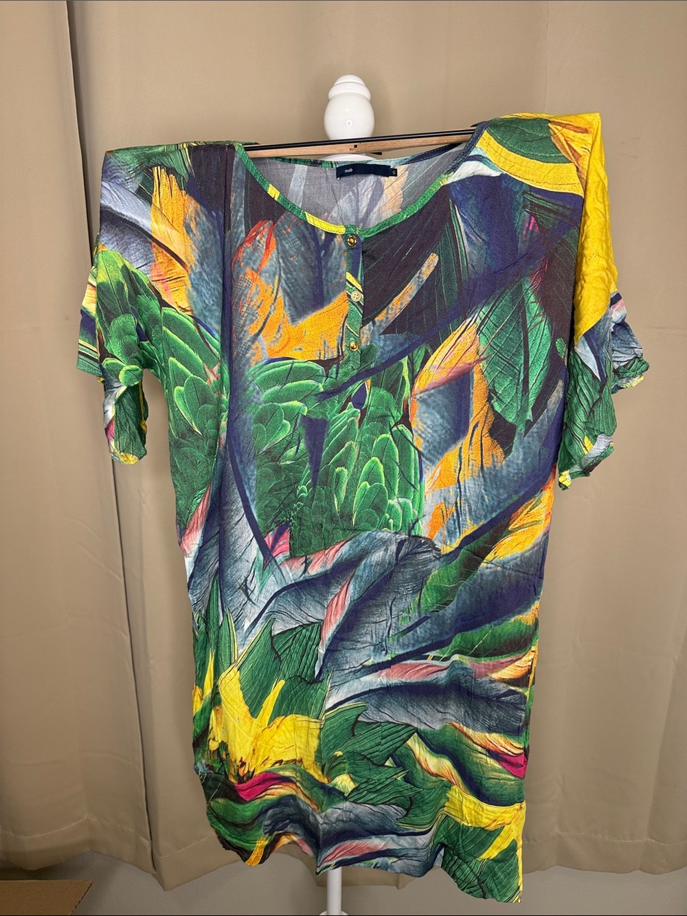 Brazil’s Tropical Print Short Sleeve Women’s Top - Multicolor